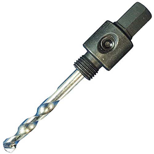 Arbor For Hole Saw Arbor For 5/8" To 1 1/8" Hole Saws 7/16 Hex End Mandrel With Tct Pilot Drill Use Mandrel With Carbide Hole Saw And Use With A Hammer Drill For Drilling Holes Concrete Brick Masonry #TOP5