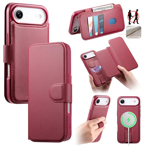 uRsaaviPhone 17 Air Ή P[X蒠^ 2 in 1  6.5C` [RFIDubLO] OR Jo[P X^h@\ J[h [A Ռz Sʕی Yی Cz17 AirΉ X}zP[X(bh)