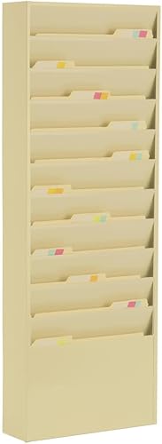 Vista 12 de Archivero de oficina de pared para carpetas, Putty Masilla