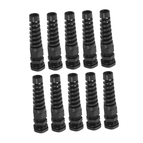 Uonlytech 10pcs Nylon Cable Gland Joints Adjustable Strain Relief Connectors for Wires Durable Twist Resistant Design for Industrial Automation and Harsh Environments