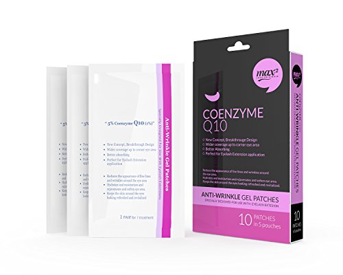 MAX2 Coenzyme Q10 Under Eye Pads Patches Qty: 100 Pairs Designed for Eyelash Extension
