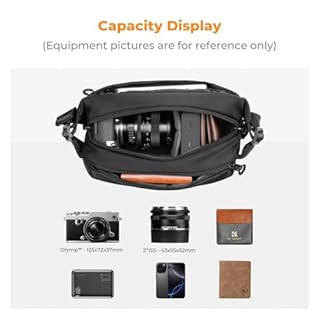 K&F CONCEPT Borsa a Tracolla per Fotocamera, impermeabile Zaino Fotografico Piccolo Casual Borsa Fotocamera Compatibile con macchina fotografica SLR DSLR