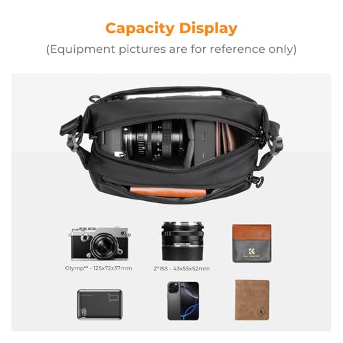 Image of K&F CONCEPT Camera Sling Bag Crossbody Bag Waterproof Camera Shoulder Backpack DSLR /SLR /Mirrorless Camera Case
