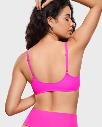 Image of INLYRIC Women's Front Closure Mesh Bra No Padding Demi