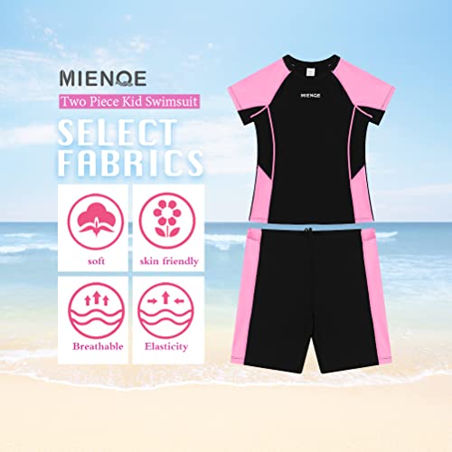 MIENOE Teen Girls' Swimsuit Two Piece Kid Swimsuit Girls Water Sport Shorts UPF 50+ Sun Protection Bathing Suits3