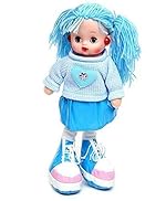 VGRASSP Beautiful Fluffy Smiling Doll Toy for Girls with Lights and Music – Soft and Cute – 36 cms