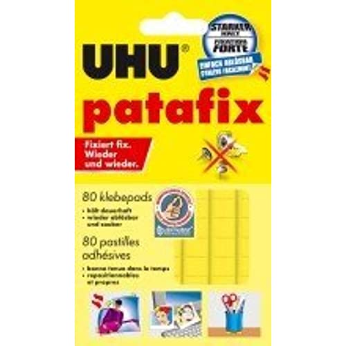 UHU© UHU patafix Orignal - Barras de despegar, 80 unidades, color amarillo