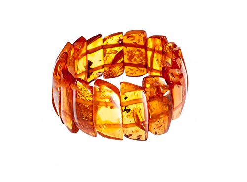 rainbow safety Pulsera de Ambar Báltico para Mujer Joyas de Perlas de Auténtica Ámbar (BA13166704N)