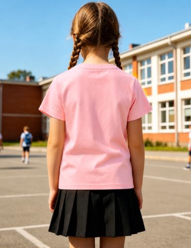 Image of Girls' School Days Short Sleeve Shirts Graphic T-Shirts Size 5-8