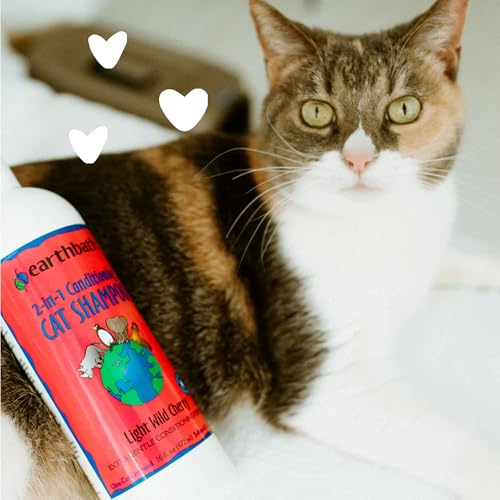 earthbath, Wild Cherry 2-in-1 Cat Conditioning Shampoo - Cruelty Free Cat Shampoo and Conditioner, Made in USA, Gentle, Safe Pet Wash for Kittens - 16 Oz (1 Pack) - Image 5