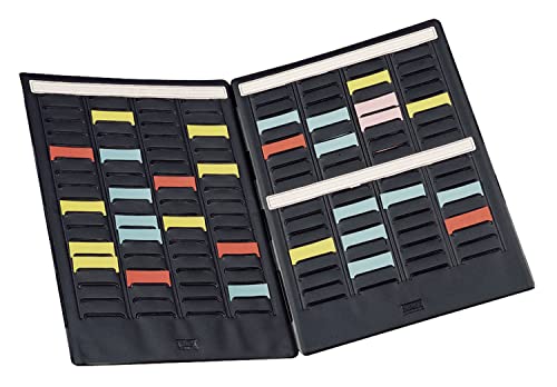 Nobo, Kit Mini Planning Fiches T Portable, 4 Volets, 4 Colonnes Indice 1,5, 17 Fentes, 272 Fiches, Pour Planning d’Équipe et Tâches, Bureau Usine, 3084200