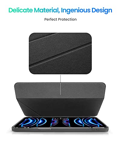 Image of tomtoc Vertical iPad Pro Tri-Mode Case for 11 Inch iPad Pro 4th /3rd Gen (M2&M1), Protective Case with iPad Pencil Holder, Magnetic Kickstand for 3 Use Modes, Support iPad Pencil Wireless Charging