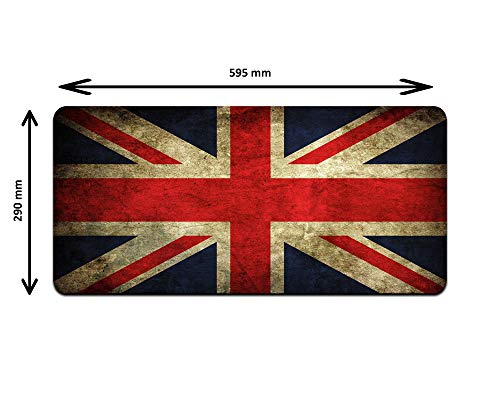 Image of Ryca Old British Flag Printed Matt Finish Anti-Skid Non-Slip Rubber Base Mouse Pad /Desk Pad for Work from Home||Office||Gaming||PC||Laptop||Keyboard Mousepad