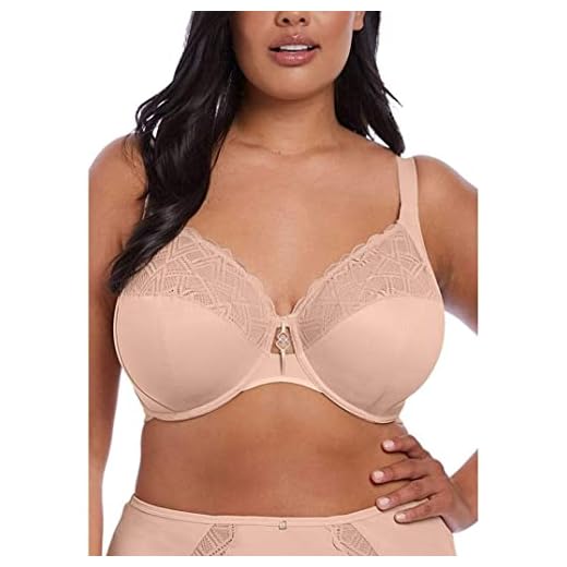 ELOMI Damen Lydia Bandloser Ringerrücken Plunge-BH, Sahara, 38J