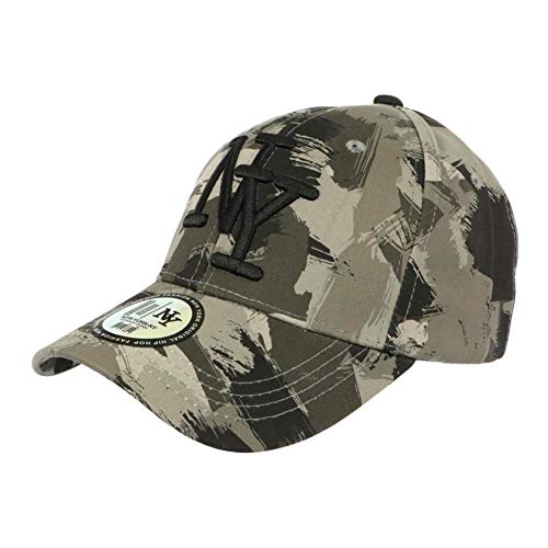 Casquette NY Camouflage Armee Fashion Grise et Noire Baseball Warry - Taille: Taille Unique - Couleur: Gris - Mixte