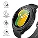 Langboom Black Hard Case Compatible with Samsung Galaxy Watch 5 Galaxy Watch 4 40mm with Screen Protector, HD Tempered Glass Screen Protector Cover Overall Protective Cover, 2 Pack