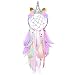 Beinou Unicorn Dream Catcher Colorful Feather Dream Catchers Handmade Flowers Dream Catchers DIY Dream Catcher for Girls Kids Nursery Bedroom Wall Hanging Decoration Blessing Gift