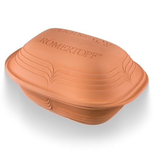 Image of Romertopf Clay Roaster | Modern Look | Non-Stick Dutch Oven | Healthy Clay Pot Cooking | Clay Baker | Versatile Cooking Vessel - 5.2 Quarts (5 Liters) for up to 6 people