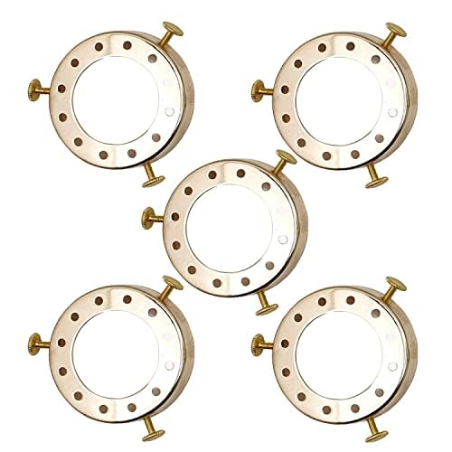 DC VOLTAGE Lamp Shade Reducer Ring 50mm Metal Adapter 5 Pack, Screw-On Fitter for Pendant Ceiling & Wall Light Holders