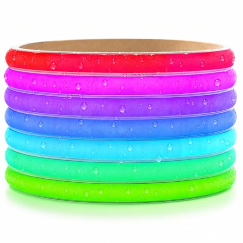 Image of Addressable RGBCCT Flexible COB LED Strip Light, RGBWW 24V WS2811 Pixel 4200LEDs Cuttable Outdoor 16.4Ft 5m Long Color Changing LED Strip, Neon White Silicone Tube Lighting with Adhesive Back
