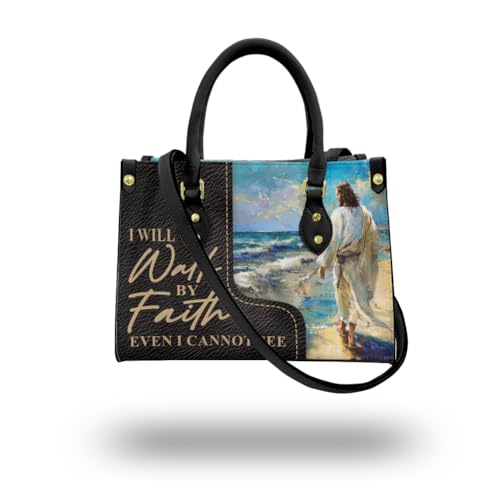Christian Personalized Leather Handbag – Custom Name Women's Bag, Mother's Day, Birthday, Christmas Gift