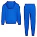 adidas Boys Zip Front French Terry Hooded Jacket and Joggers Set, Team Royal Blue (New), 24 Months