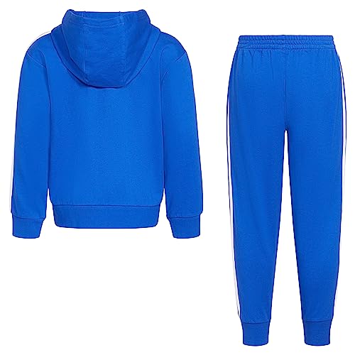 adidas Boys Zip Front French Terry Hooded Jacket and Joggers Set2