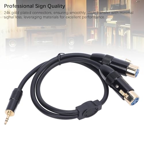 Cable Zunate 3.5mm macho a 2 XLR hembra 0.5 m miniatura 2
