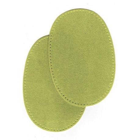FILOUFACE 2 Renforts coude Genou à Coudre Coloris Vert Clair Imitation Daim 9,20 x 13,50 thermocollant provisoire