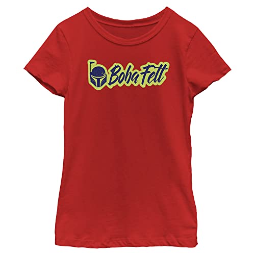 T-shirt Star Wars Boba Fett rouge en taille L pour fille ado
