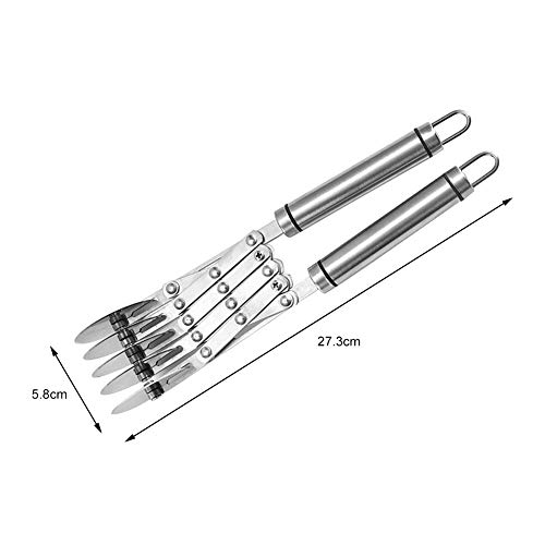 TWSOUL 5 Wheel Pastry Cutter, adjustable Stainless Steel Expandable Divider with Handle Pizza Slicer Multi-Round Pastry Knife cake slicer dough roller, Easy to Use (Portable Size: 2.3\"x10.7\")