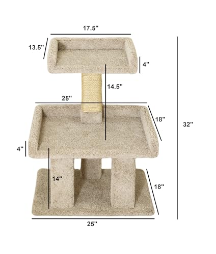 Perchero para gatos Prestige XL de sisal y madera miniatura 3