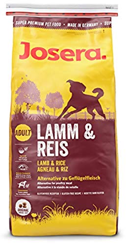 JOSERA Lamm & Reis (5 x 900 g) | Hundefutter mit Lamm als einziger, tierischer Eiweißquelle | Super Premium Trockenfutter für ausgewachsene Hunde | 5er Pack