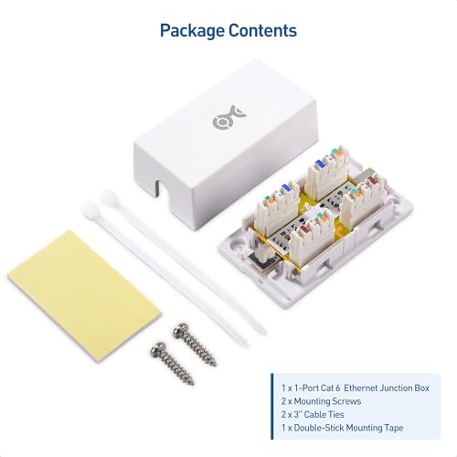 Boîtes de jonction RJ45 Cat 6 Cable Matters haute durabilité pour câblage fixe