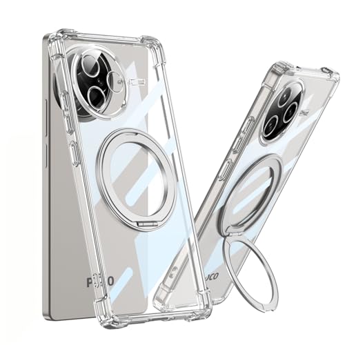 weiaoluo �P�[�X Xiaomi POCO F7 Ultra 5G �N���A �p�� �����O�t�� poco F7 Ultra �J�o�[ �ی�V�F�� ���傤���� �X�^���h�@�\ 360°��]�\ �V���I�~ POCO F7 Ultra �����P�[�X �w��h�~ �]�|