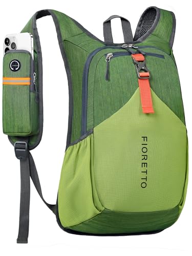 FIORETTO 15L Hiking Backpack for Women Men Mini Packable Backpack Lightweight Small Daypack for...