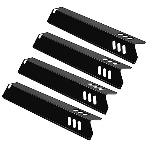 Unicook 4 Pack BBQ Burner Covers Replacement Parts, Heavy Duty Porcelain BBQ Heat Shields, Grill Heat Shield for Outdoor Grill, 15 x 3 13/16 Inch by UNICOOK - Used condition - CA$28.06