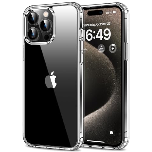 HOOMIL Crystal Clear Case for iPhone 15 Pro Phone Cover | 6.1-Inch Anti-Yellowing Drop Protection Anti-Scratch Transparent Hard Back