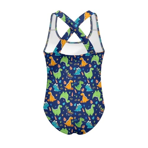 Image of Girls One Piece Swimsuit Teens Cross Back Summer Beach Wear for 5-14Y
