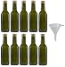 mikken 10 botellas de cristal verde de 250 ml para aceite con tapón de rosca, incluye embudo