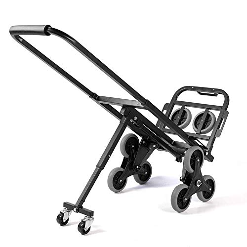 Trolley with Folding Handle Shopping cart, Heavy-Duty Climbing, Hand-cranked cart, Portable Shopping cart
