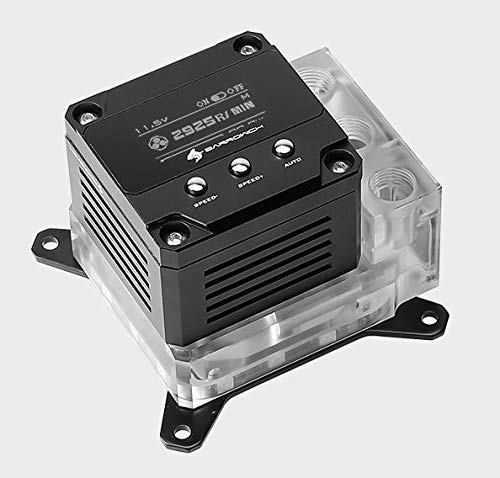 Barrowch INTEL/X99/X299 Multi-Platform CPU Water Block Integrated Pump and Reservoir - Nickel Plexi