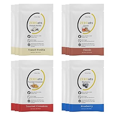 AMAZON - ZEROats Organic Oatmeal – Zero Sugar, Vegan Oats, Sweetened With Monk Fruit (Variety 12 Pack)
