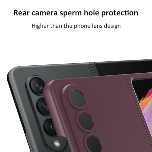 Image of TechTrendz Matte Case Compatible with Samsung Galaxy Z Fold 4 Hard PC Cover Full Body & Camera Lens Protection Cover for Galaxy Z fold 4 (Black)
