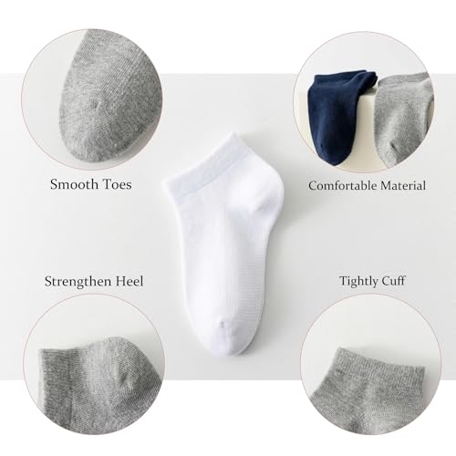 Girls Seamless Socks Low Cut Ankle Socks Boys Kids No Show White Cotton Sock4