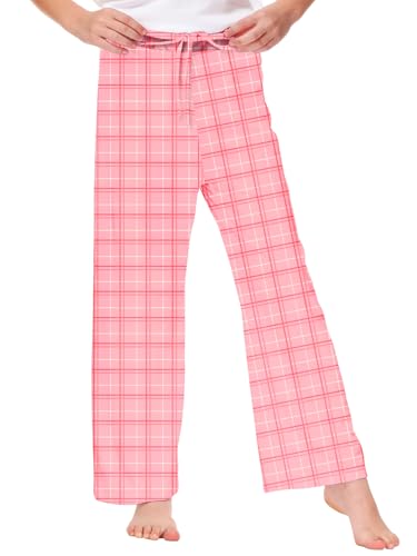 Image of Remimi Girl Boy Plaid Pants Drawstring Summer Casual Loose Bottoms 5-14 Years