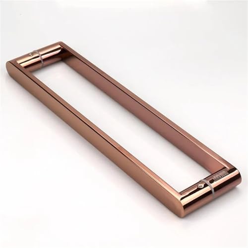 Poignée de porte en verre carrée R-84613 anti-corrosion en acier inoxydable 304 Or Rose