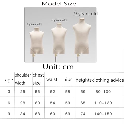 Buste de couture enfant 6 ans haute finition avec base or - 3