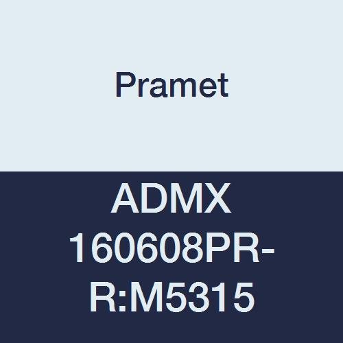ADMX 160608PR-R:M5315 Carbide Cast Iron Hardened Material (K25,H20) Insert for Force AD Milling Cutter, 16MM ADMX Insert.031" Radius, CVD, 85 Degree Parallelogram, Black (Pack of 10)