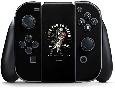 Skinit Decal Gaming Skin Compatible with Nintendo Switch (2017-2021) Joy-Con Controller - Officially Licensed Disney The Nightmare Before Christmas Jack and Sally Meant to Be Design